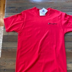 Champion Red Heritage Tee L NWT